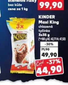 Kaufland Kinder maxi king nabídka