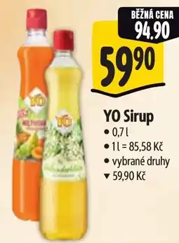 Albert YO Sirup nabídka