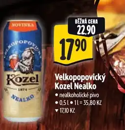 Albert Velkopopovický Kozel Nealko nabídka