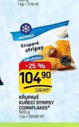 Flop KŘUPAVÉ KUŘECÍ STRIPSY CORNFLAKES nabídka