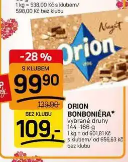 Flop ORION BONBONIÉRA vybrané druhy nabídka