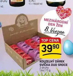 Flop KOUZELNÝ DÁREK SVÍČKA DUO SRDCE 1 ks nabídka