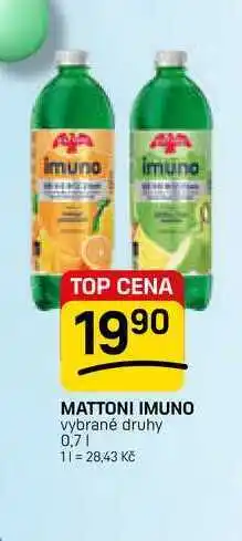 Flop MATTONI IMUNO vybrané druhy nabídka