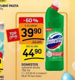 Flop DOMESTOS vybrané druhy nabídka