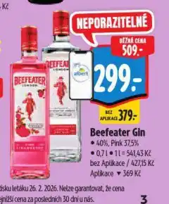 Albert Beefeater gin nabídka