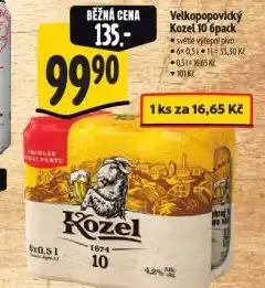 Albert Pivo velkopopovický kozel 10 nabídka