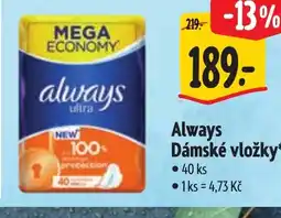 Albert Always Dámské vložky nabídka