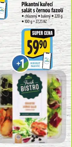 Albert Pikantní kuřecí salát s černou fazolí nabídka