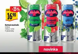 Albert Mattoni mocktails nabídka