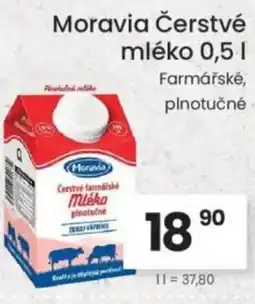 Kubík potraviny Moravia Čerstvé mléko nabídka