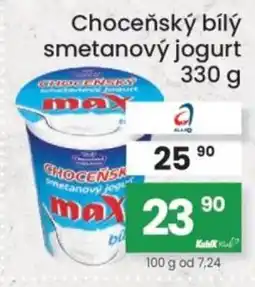 Kubík potraviny Choceňský bílý smetanový jogurt nabídka