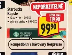Albert Starbucks kapsle nabídka