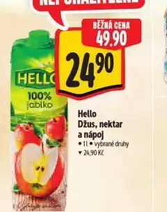 Albert Hello džus, nektar a nápoj nabídka