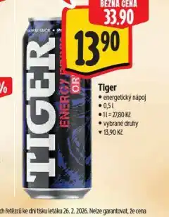 Albert Tiger energetický nápoj nabídka