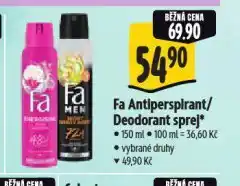 Albert Fa antiperspirant nabídka