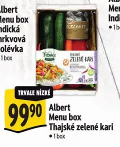 Albert Albert menu box thajské zelené kari nabídka
