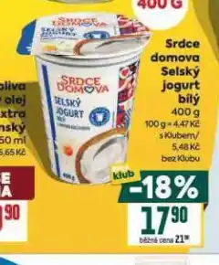 Billa Selský jogurt nabídka