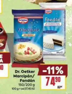 Billa Dr. oetker marcipán nabídka