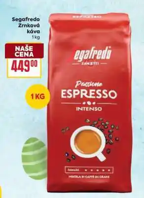 Billa Segafredo zrnková káva nabídka