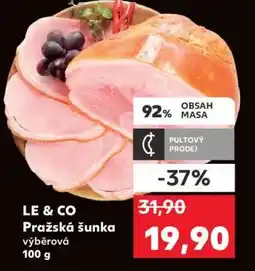 Kaufland LE & CO Pražská šunka výběrová 100 g nabídka