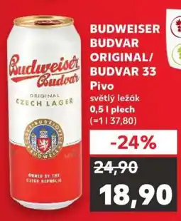 Kaufland Budweiser Budvar Original Budvar 33 nabídka