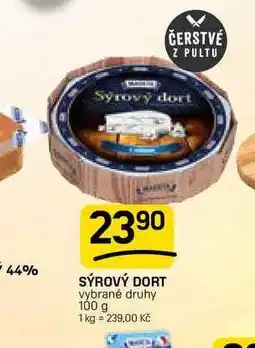 Flop SÝROVÝ DORT vybrané druhy nabídka