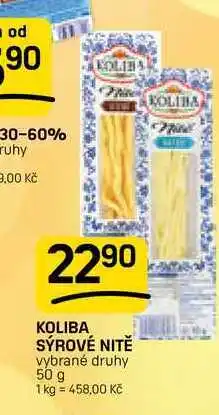 Flop KOLIBA SÝROVÉ NITĚ vybrané druhy nabídka