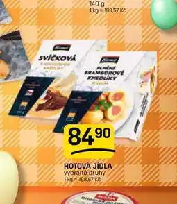 Flop HOTOVÁ JÍDLA vybrané druhy nabídka