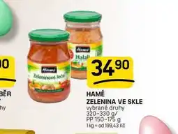 Flop HAMÉ ZELENINA VE SKLE vybrané druhy 320-330 g/ PP 150-175 g nabídka