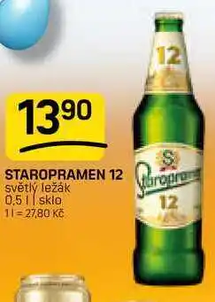 Flop STAROPRAMEN 12 světlý ležák nabídka