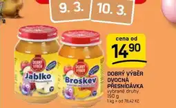 Flop DOBRÝ VÝBĚR OVOCNÁ PŘESNÍDÁVKA vybrané druhy nabídka