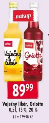 Qanto Vaječný likér, Griotte, 15%, 20% nabídka