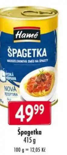 Qanto Hamé Špagetka nabídka