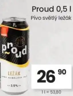 Kubík potraviny Proud Pivo světlý ležák nabídka