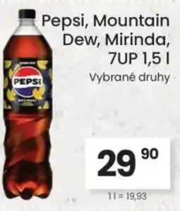 Kubík potraviny Pepsi, Mountain Dew, Mirinda, 7UP nabídka