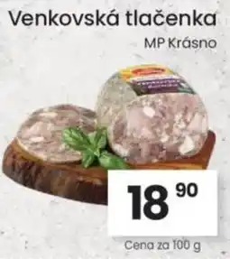 Kubík potraviny Venkovská tlačenka nabídka