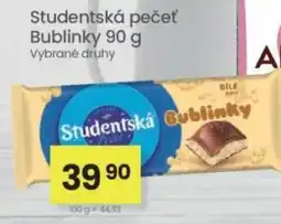 Kubík potraviny Studentská pečeť Bublinky nabídka