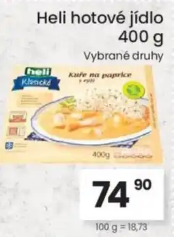 Kubík potraviny Heli hotové jídlo nabídka