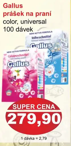 PLUS JIP Gallus prášek na praní color, universal nabídka