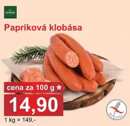 PLUS JIP Papriková klobása nabídka