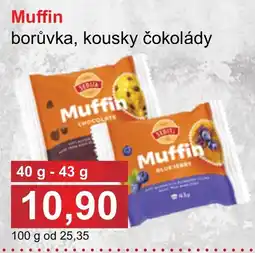 PLUS JIP Muffin borůvka, kousky čokolády nabídka