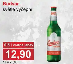 PLUS JIP Budvar světlé výčepní nabídka