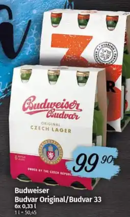 COOP TIP Budweiser Budvar Original/Budvar 33 nabídka