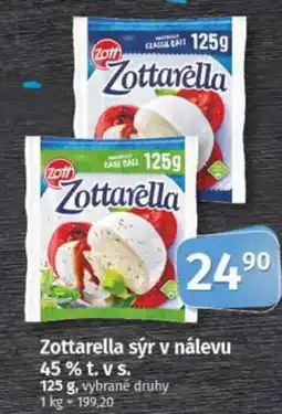 COOP TIP Zottarella sýr v nálevu 45% t.v s. nabídka
