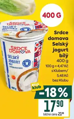 Billa Srdce domova Selský jogurt bílý nabídka