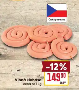 Billa Vinná klobása nabídka