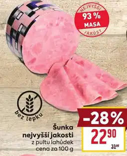 Billa Šunka nejvyšší jakosti nabídka