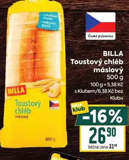 Billa BILLA Toustový chléb máslový nabídka