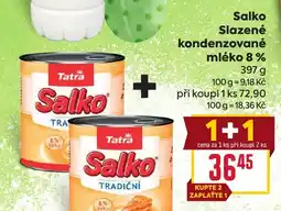 Billa Tatra Salko Slazené kondenzované mléko 8% nabídka