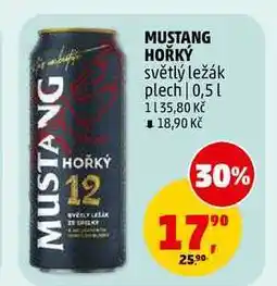 Penny Market MUSTANG HOŘKÝ světlý ležák plech nabídka